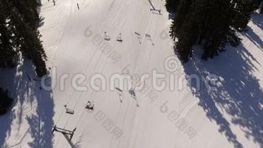 高空观景山学士滑雪斜坡升降机俄勒冈州